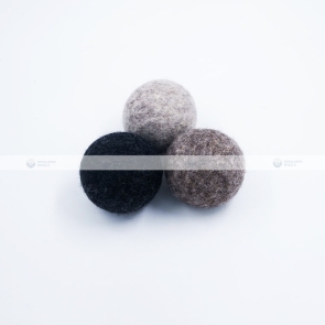 Black Gray Wool Dryer Ball