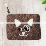 Mouse Design Felt Purse