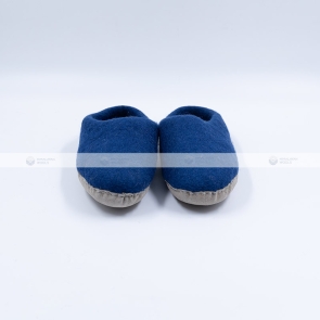 Denim Blue Felt Slippers