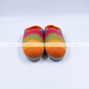 Bright Mixed Color Felt Slippers