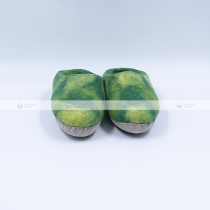 Green Marble Texture Felt Slippers