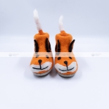 Orange Dog Felt Baby Shoes