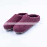 Grape Red Felt Slippers