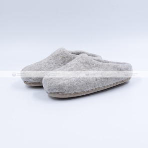 Light Grey Felt Slippers