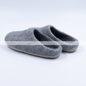 Dark Grey Felt Slippers