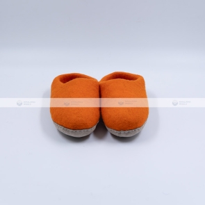 Orange Felt Slippers