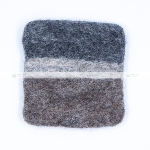 Black Brown Multicolor Felt Coaster