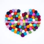 Heart Multicolor Felt Coaster