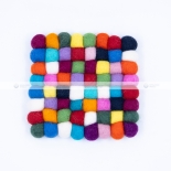 Block Multicolor Felt Coaster